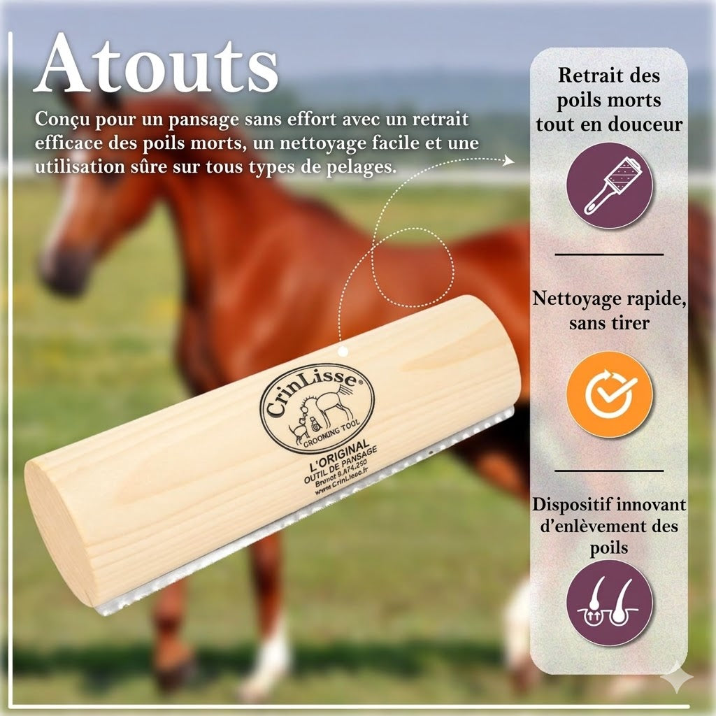 CrinLisse™ — Outil de Toilettage pour Cheval