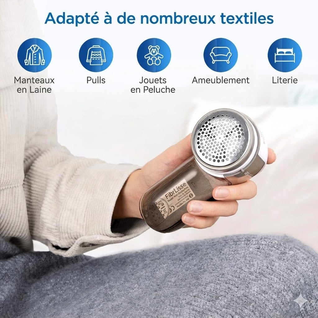 FibrLisse™ — Rasoir Anti Bouloche Rechargeable (numéro 1)