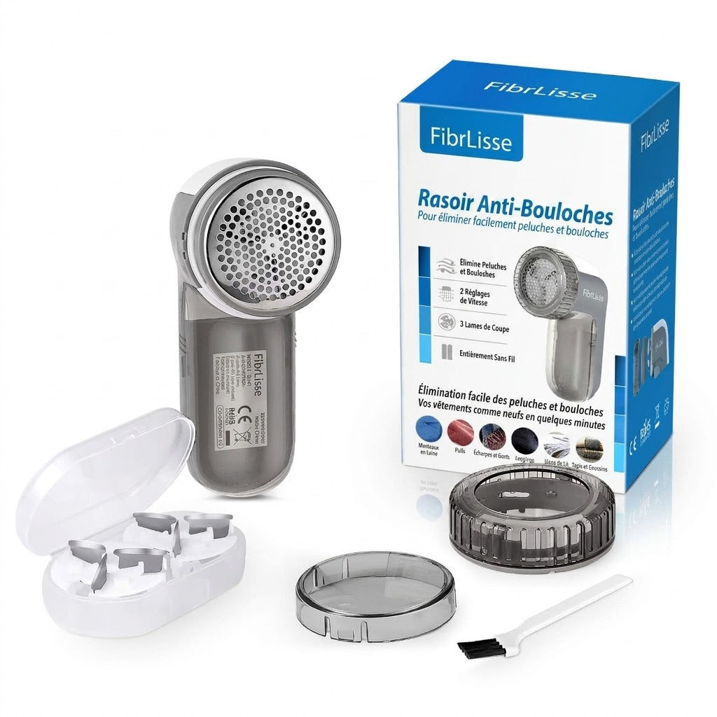FibrLisse™ — Rasoir Anti Bouloche Rechargeable (numéro 1)