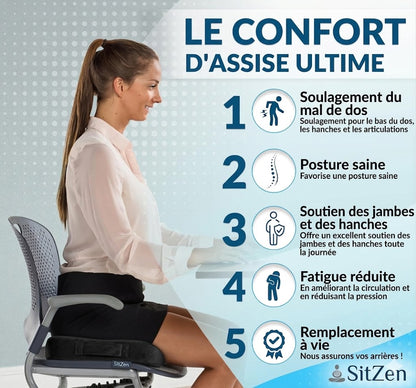 SitZen™ — Coussin Orthopédique Mémoire de Forme