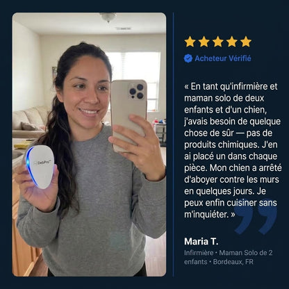 Répulsif antiparasitaire ultrasonique DebPro™ - Éliminez définitivement plus de 14 nuisibles
