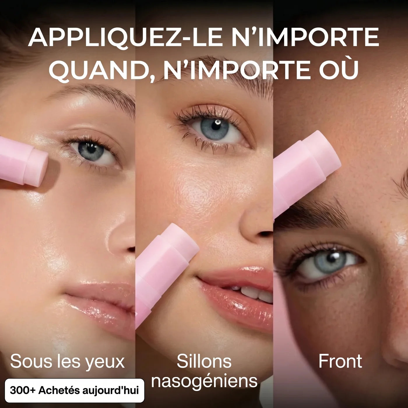 Stick volumisant au collagène rose visage